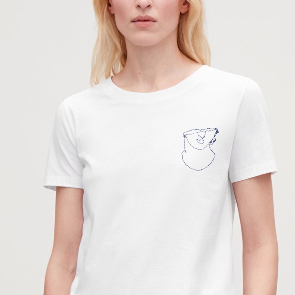 ‘Bust’ Handmade Embroidered Tee - Picture 2 of 6